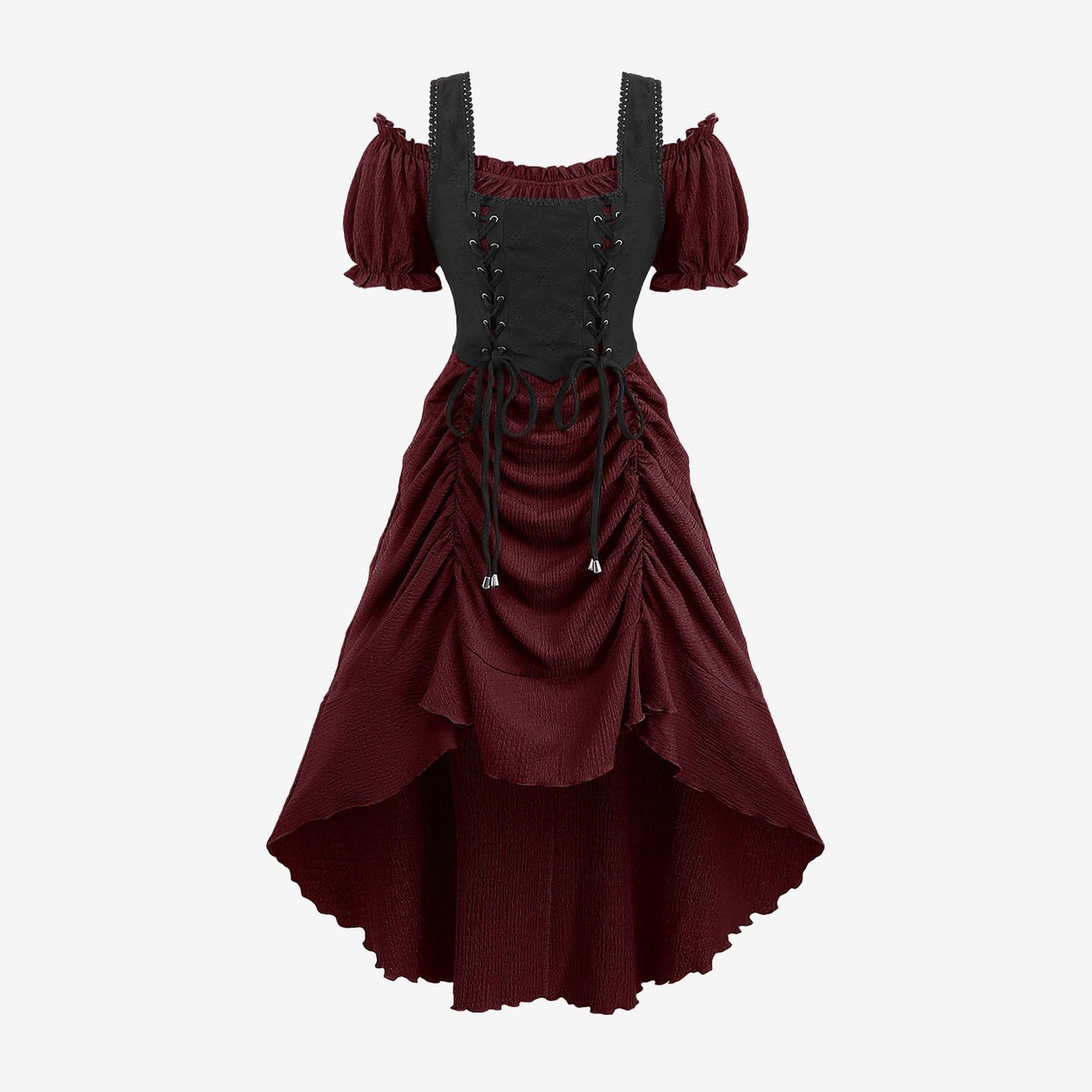 SMihono Halloween Women Plus Size Steampunk Renaissance Costume Dress ...
