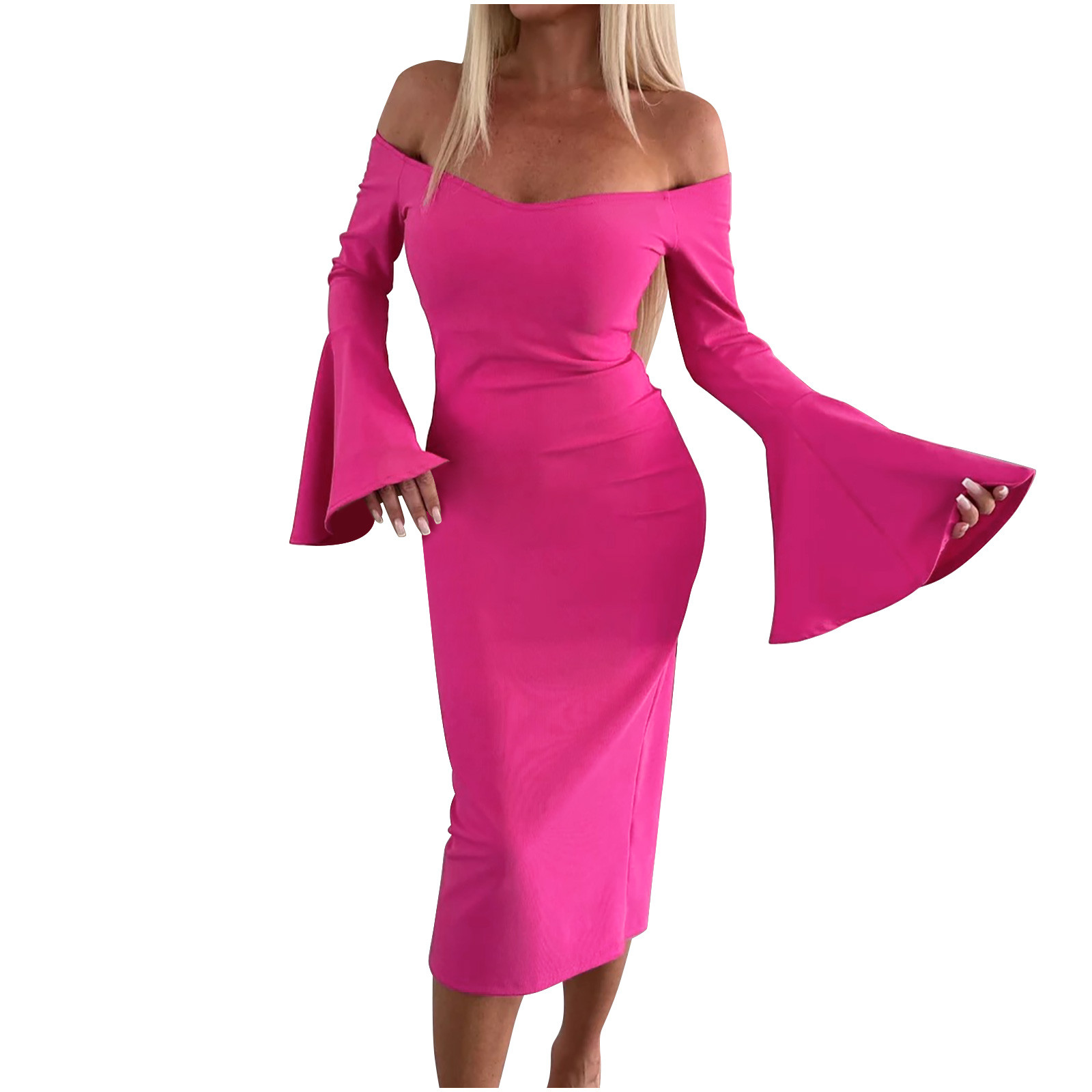 Bell Sleeve Midi Dress