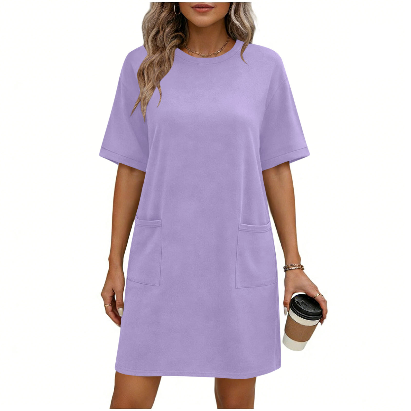 SMihono Sleep Shirts for Women Nightgown Short Sleeves T shirt Night ...