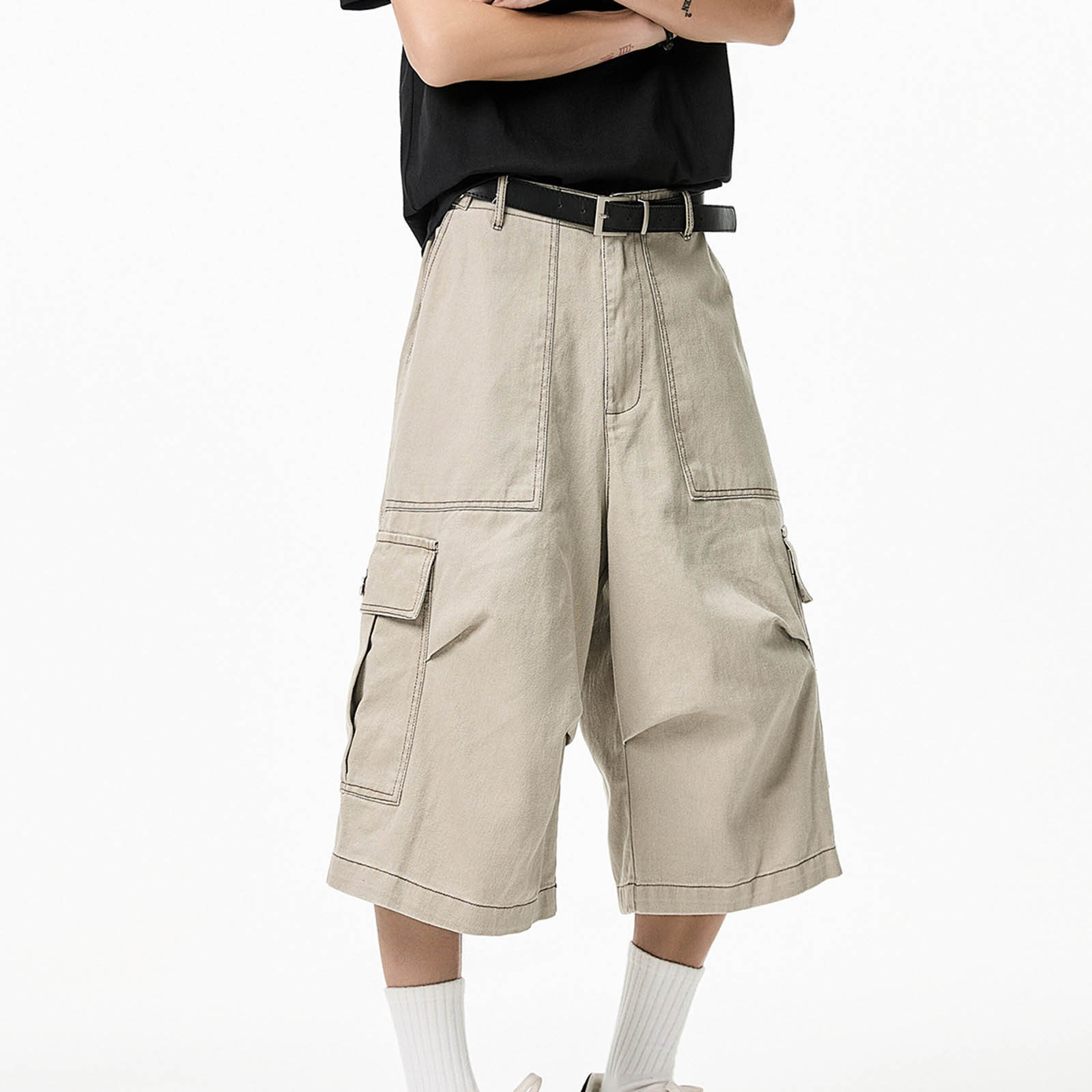 YLSDY Cargo Capris Y2k Mens Baggy Jorts Pants Stylish Clothes