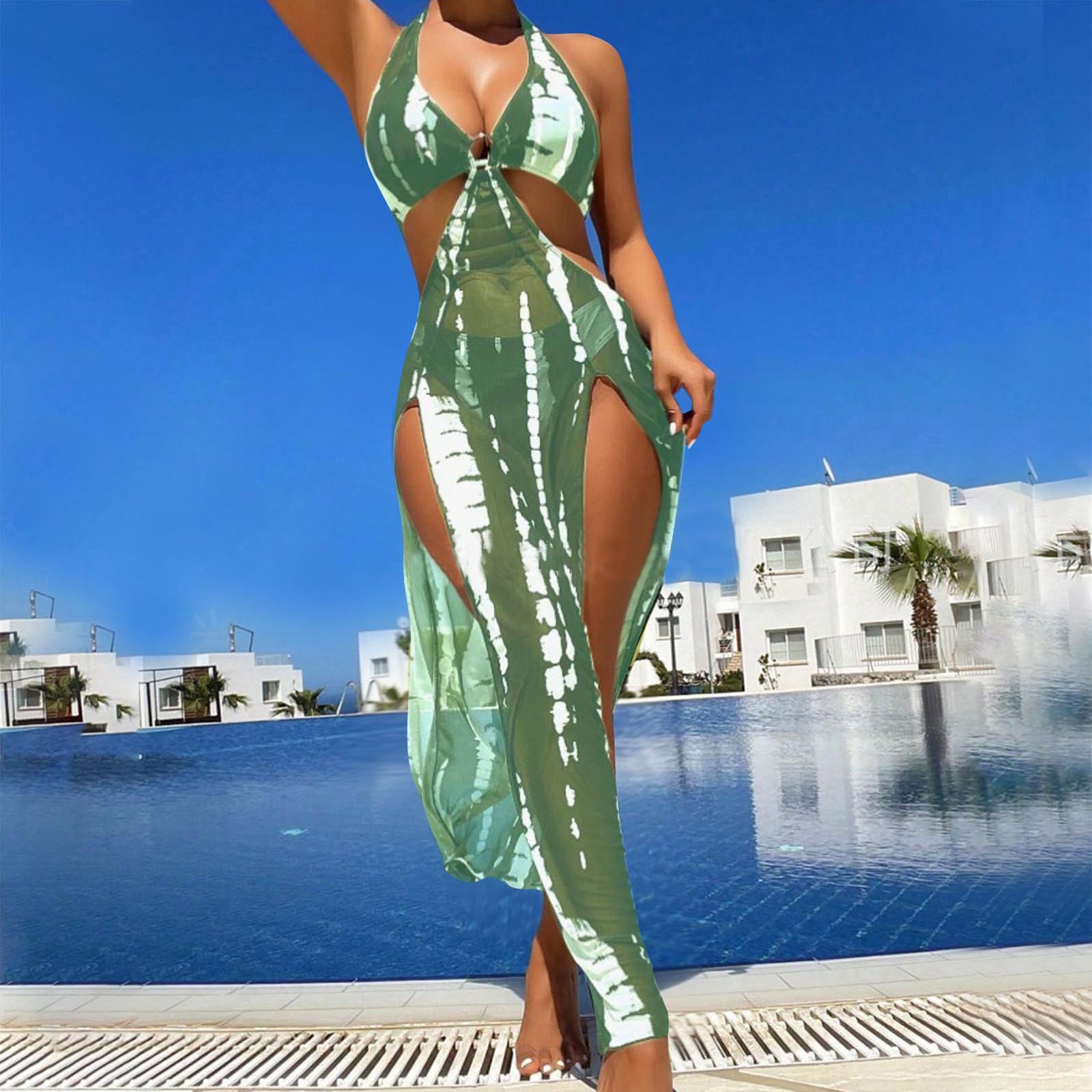 Selene | Women’s Three-Piece Swimsuit Set with Mesh Skirt